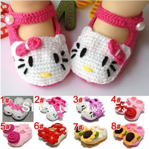 Sandalia Hello Kitty em croche